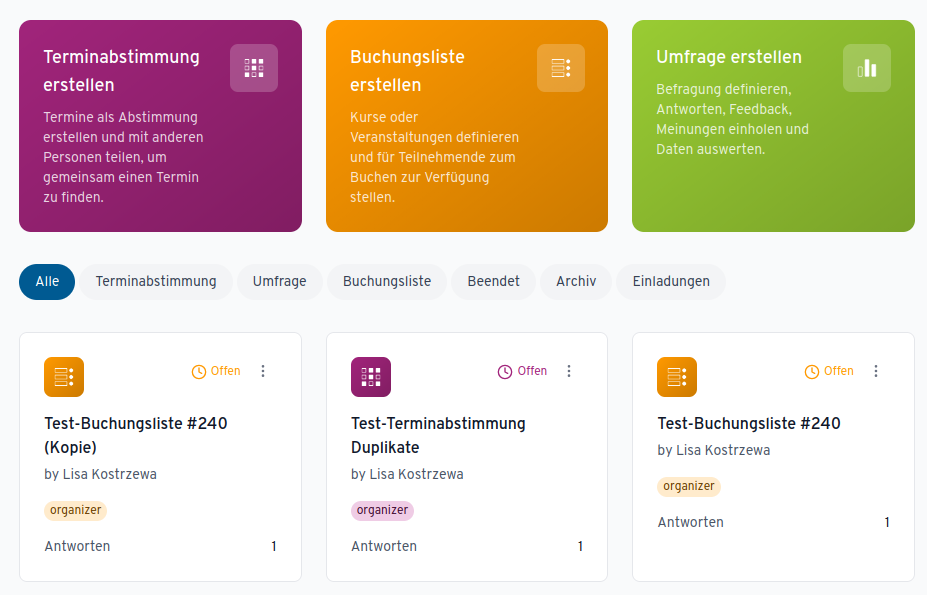 Screenshot DFN-Terminplaner