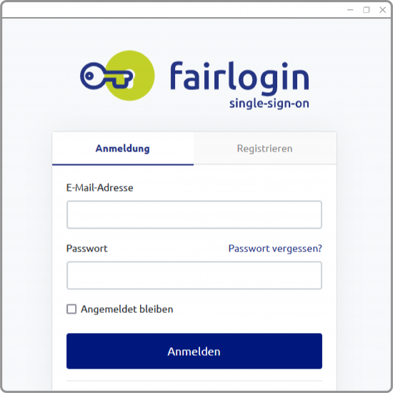 Mockup zu fairlogin