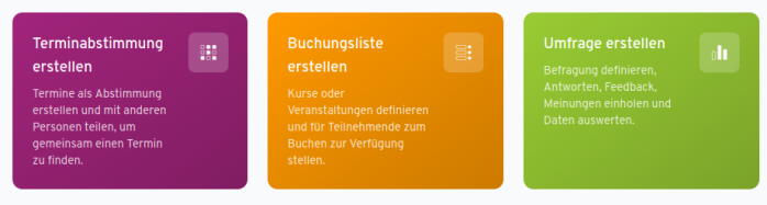 Screenshot DFN-Terminplaner Startseite